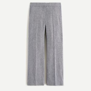 New! J Crew sz 6 Hayden Pants Italian Cotton Linen Gray Herringbone NWT